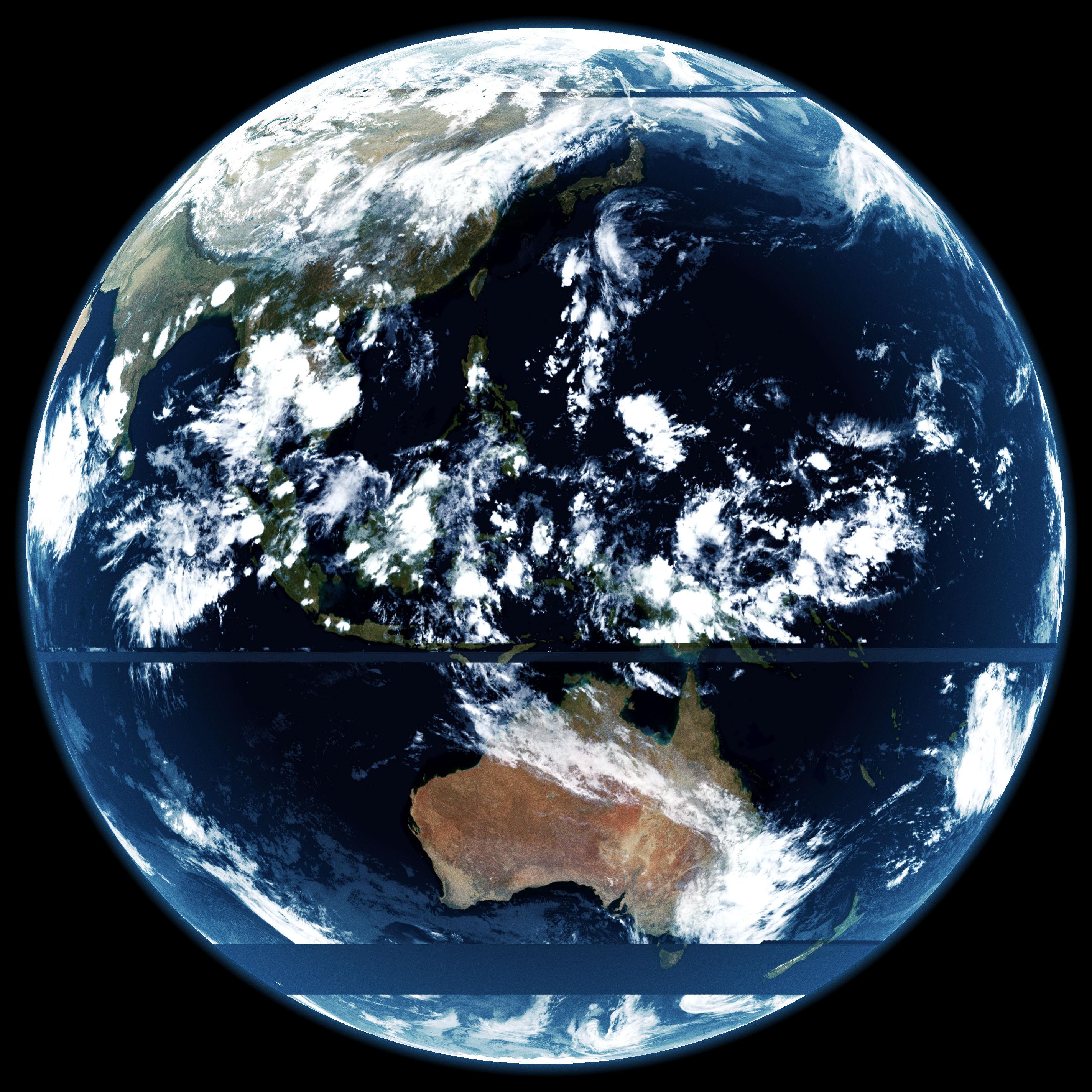 GK-2A full-disk Earth, IR105 channel, captured from Lucknow at 13:20 UTC on 18 May 2026.