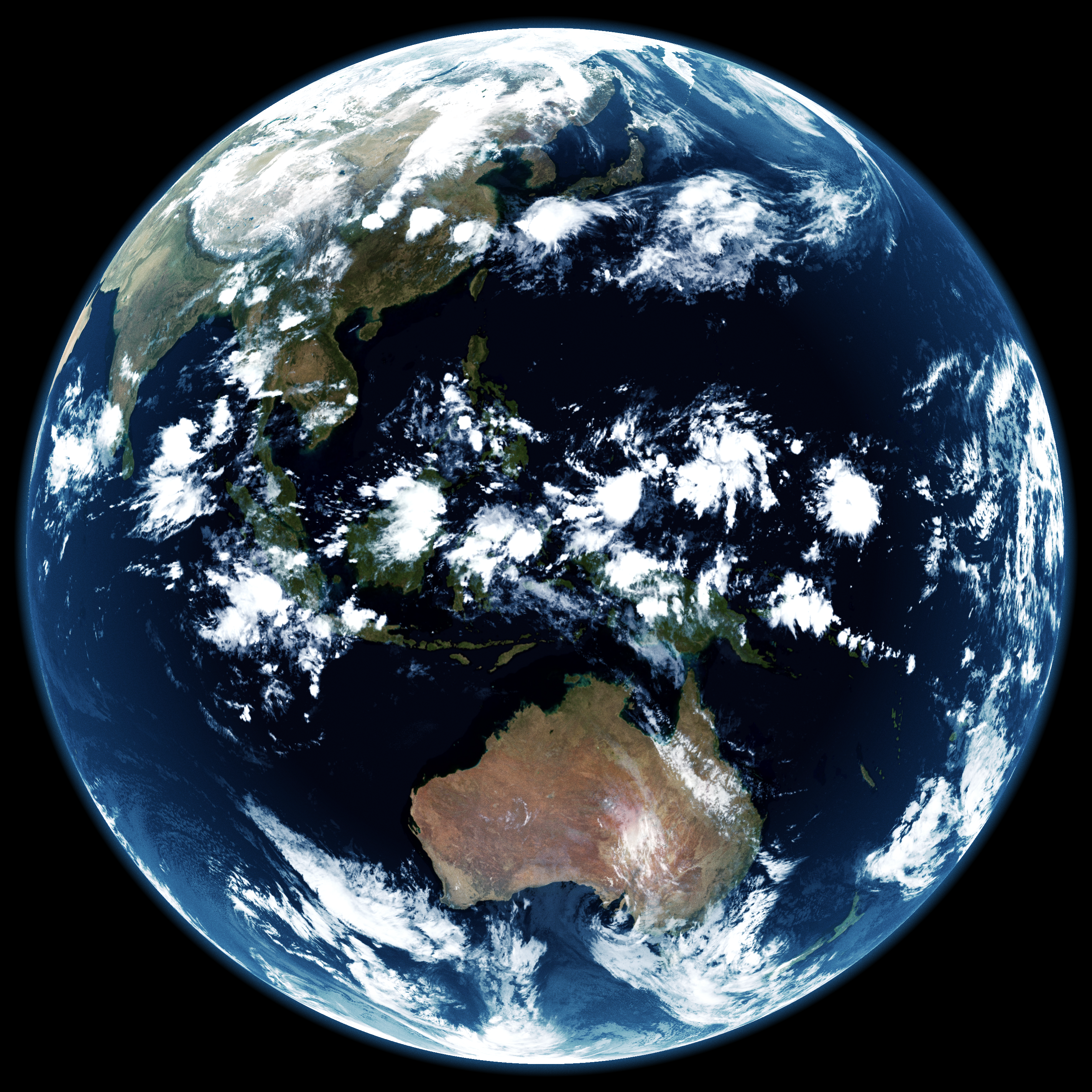 GK-2A full-disk Earth, IR105 channel, captured from Mumbai at 19:20 UTC on 24 May 2026.